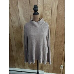Summer & Rose Reversible Mock Neck Long Sleeve Sweater Size M/L Rose Pink
